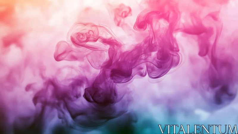 Chromatic vapor plumes swirling through radiant gradient field.