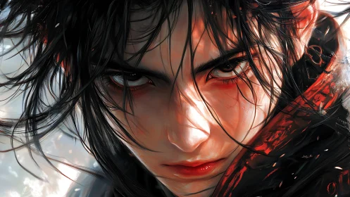 Storm-eyed antihero smolders beneath a wildfire gaze.