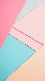 Intersecting pastel paper planes form precise geometric gradients