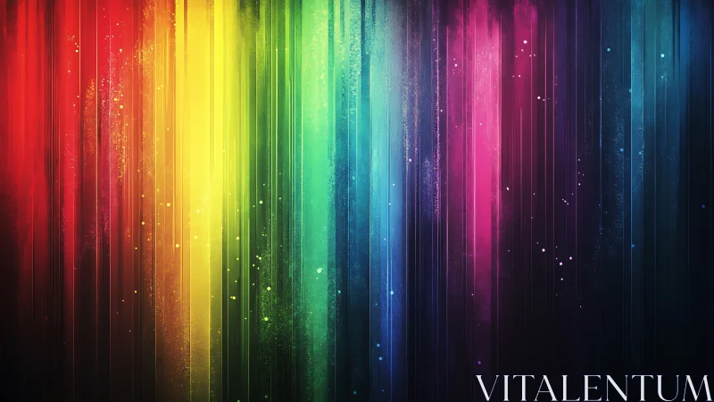 Vertical chromatic spectrum with luminous gradient streaks.