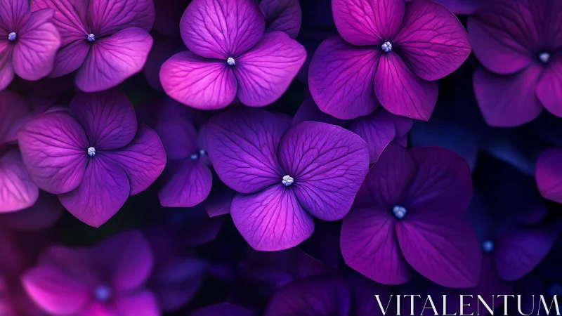 Magenta Petals Dancing Through Twilight's Velvety Embrace