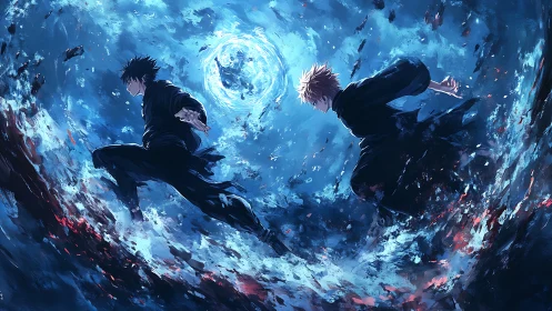 Storm-torn warriors race through a vortex of painted lightning