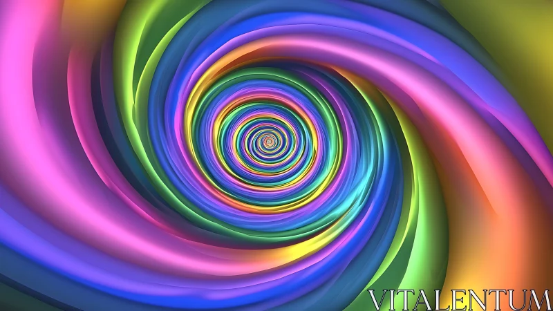 Colorful spiral daydream drawing you into a playful whirl.
