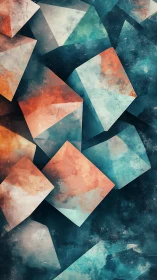 Soft crystal prisms drift through a teal and ember dreamfield