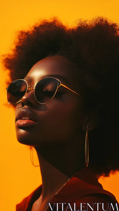 Sunlit confidence in oversized shades and glowing gold tones.