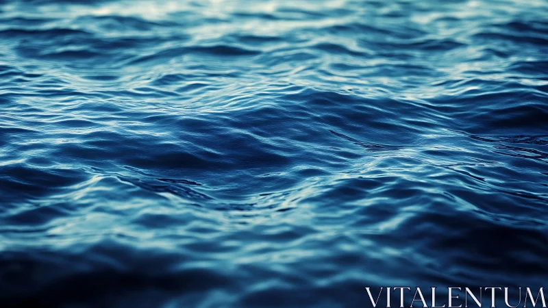 Midnight swells shimmer in a deep blue liquid hush.