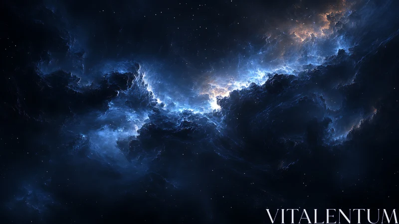 Stormlit nebulae carve a luminous river through deep space.