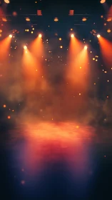 Warm golden stage glows under hopeful lights and rising haze