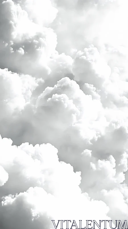 Cloud cathedrals billow upward in a soft, glowing hush