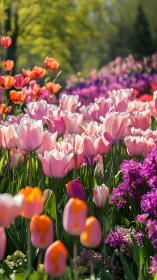 Tulip Symphony: Spring's Pink & Tangerine Chorus.