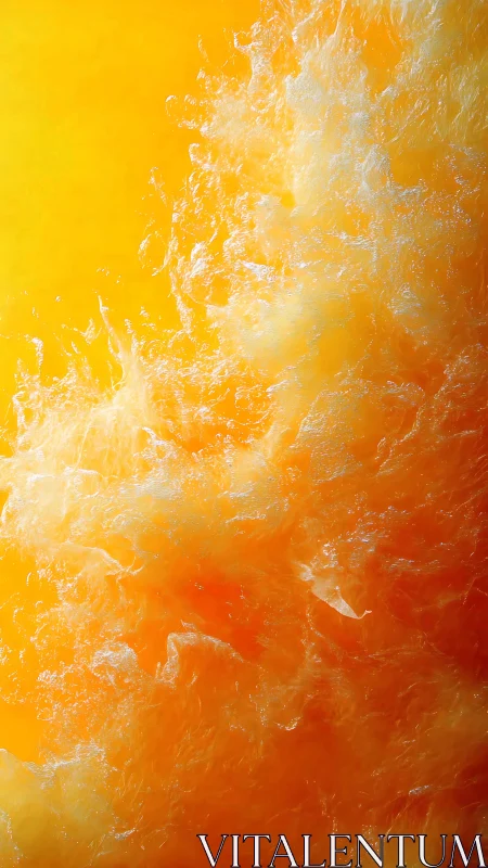 Golden citrus splash captured in vivid abstract motion.