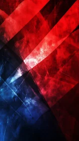 Red blue abstract diagonal light over textured gradient field.