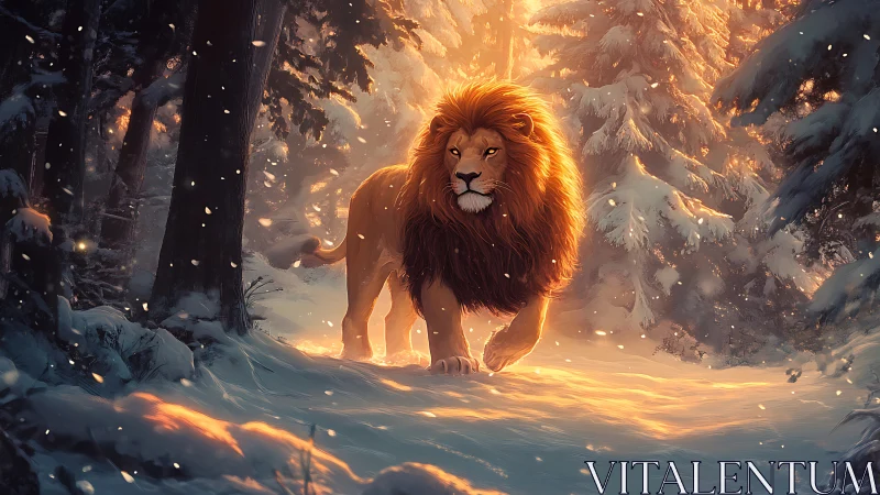 Winter sun kindles a lion&rsquo;s mane into wandering firelight