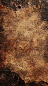 Weathered ochre plaster wall texture with dark burned edges