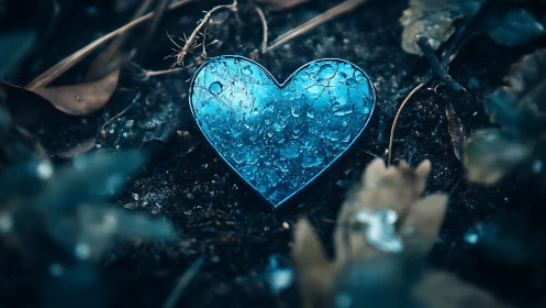 Luminous Heart: A Crystal of Hope Nestled in Nature's Embrace.