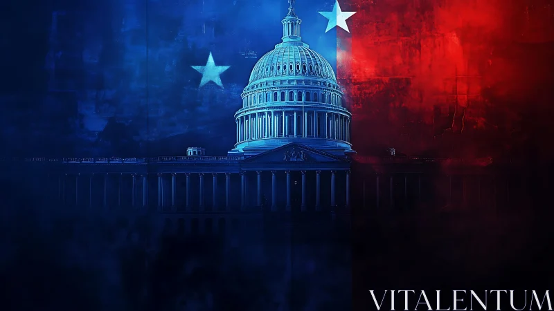 US Capitol dome glows amid intense red and blue divide
