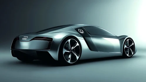 Streamlined Audi concept coupe shows aerodynamic surfacing and LED lighting