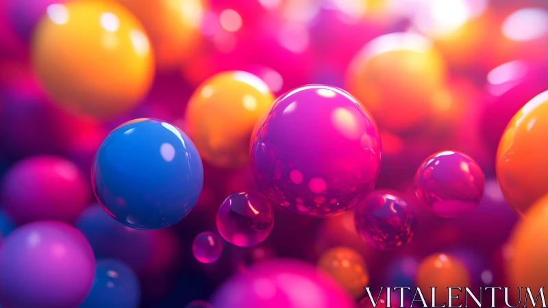 3D chromatic spheres in saturated floating cluster composition.