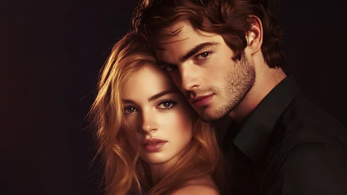 Dual portrait with soft key lighting and cinematic depth of field