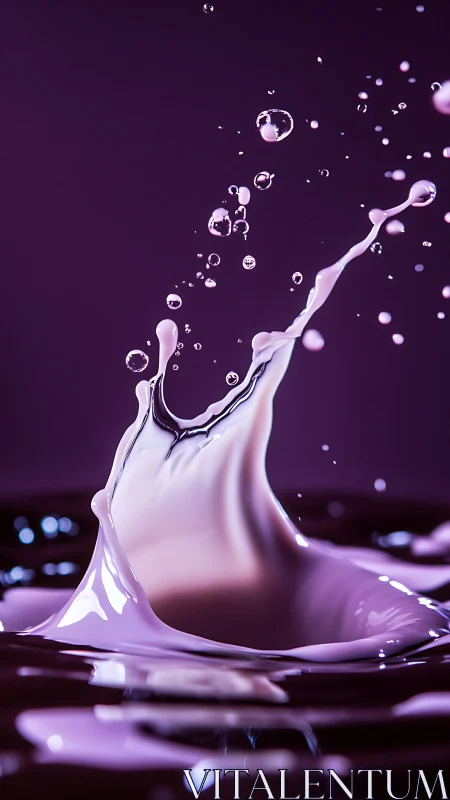 Midnight lavender splash caught in a playful pause.