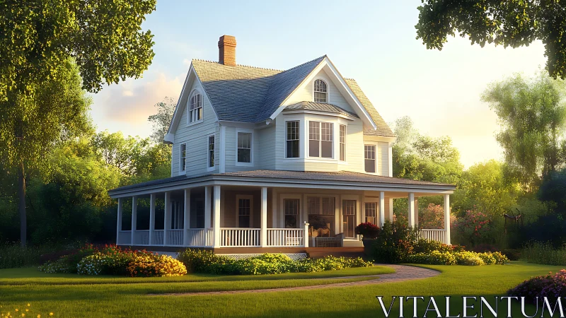 Sunlit country home welcomes quiet mornings and soft evenings