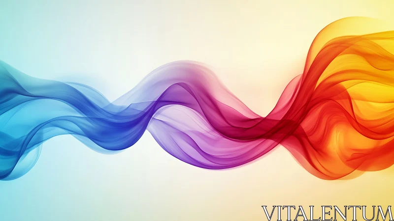 Flowing multicolor wave light art suggests dynamic motion