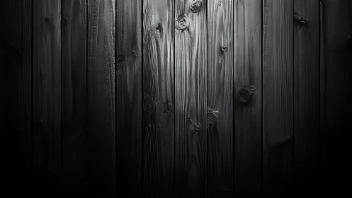 Dark vertical wooden planks show knots and linear grain