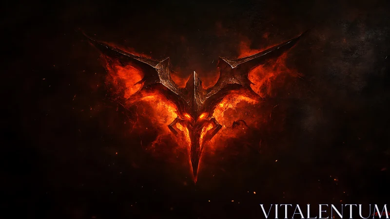 Volcanic demonic sigil rendered in incandescent infernal plasma.