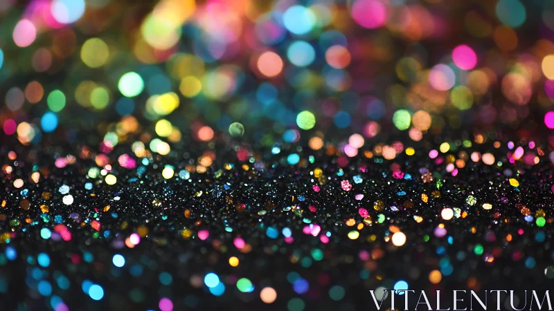 Vibrant multicolored glitter macro with dreamy bokeh effect.