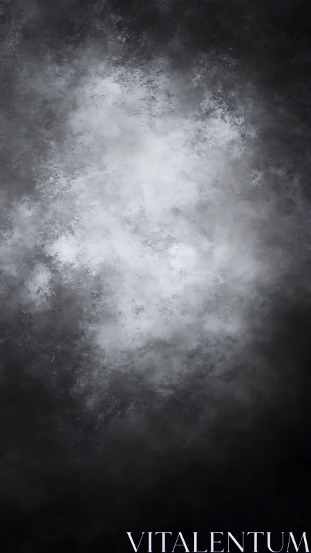 Dense gray fog texture fills frame with soft light center