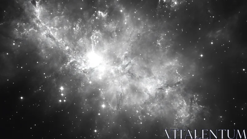 Starlit nebula bloom swirling in a quiet cosmic storm.