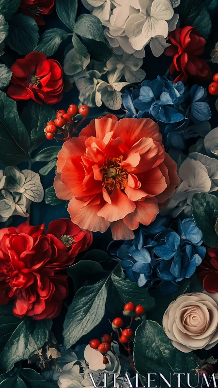 Vibrant Garden Blooms in Rich Jewel Tones.