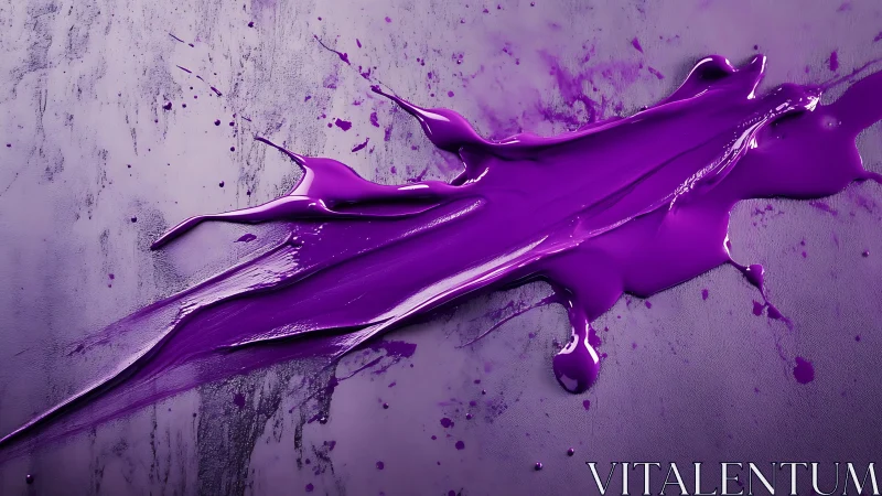 Vivid violet paint streak exploding across textured canvas.