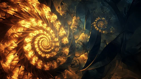 Solar spiral engine swirling through deep cosmic dusk.