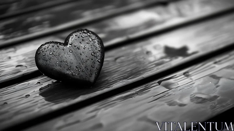 Crystallized emotion glistens against weathered wooden planes