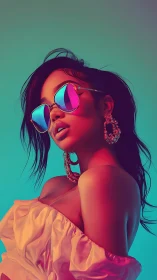 Neon-lit daydream leans into the lens with mirror-bright swagger