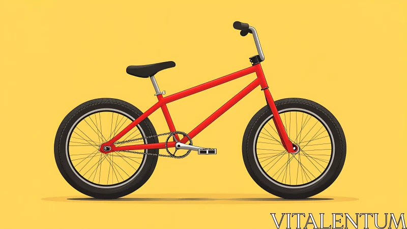 Cherry-Red BMX Beast Suspended in Golden Geometry.