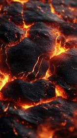 Molten Lava Flow: Volcanic Eruption Surface Detail