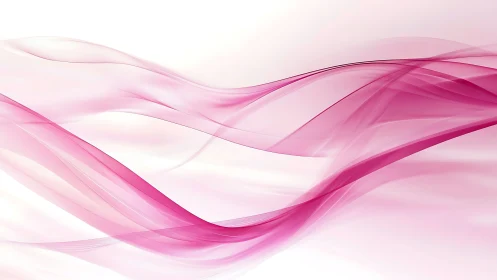 Layered magenta waveforms form translucent flowing vector ribbons