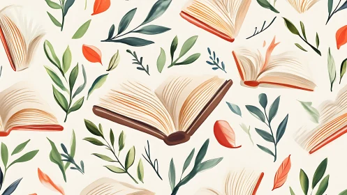 Stories leaf into bloom as painted books flutter and grow