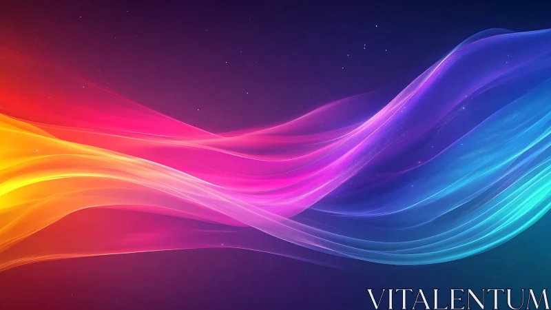 Radiant color waves flow across a deep cosmic gradient.