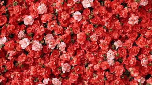 Vibrant Sea of Red Roses Creates Stunning Floral Display