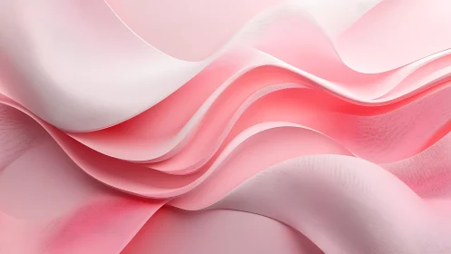 Soft Pink Abstract Waves with Gentle Flowing Fabric Texture.
