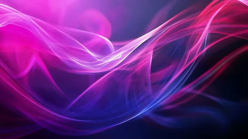 Neon silk currents drift through a midnight digital tide