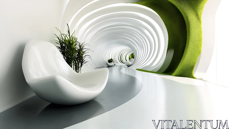 Biomorphic Minimalism: Sculptural Integration of Organic and Geometric Forms.