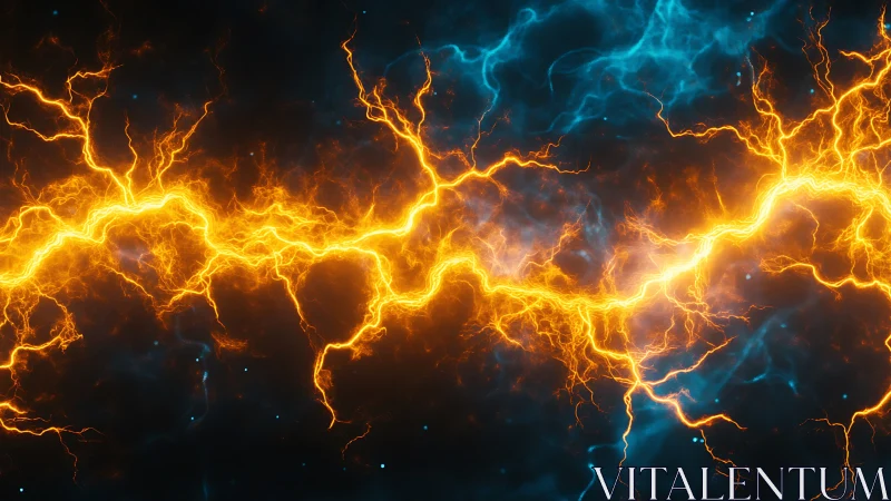 Blazing electric energy dances across a deep cosmic void