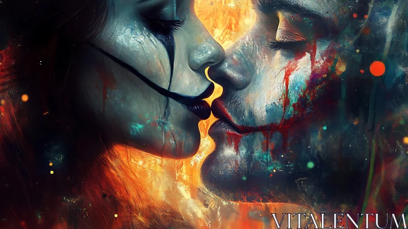 Two Souls Connected by Glowing Light and Passion.