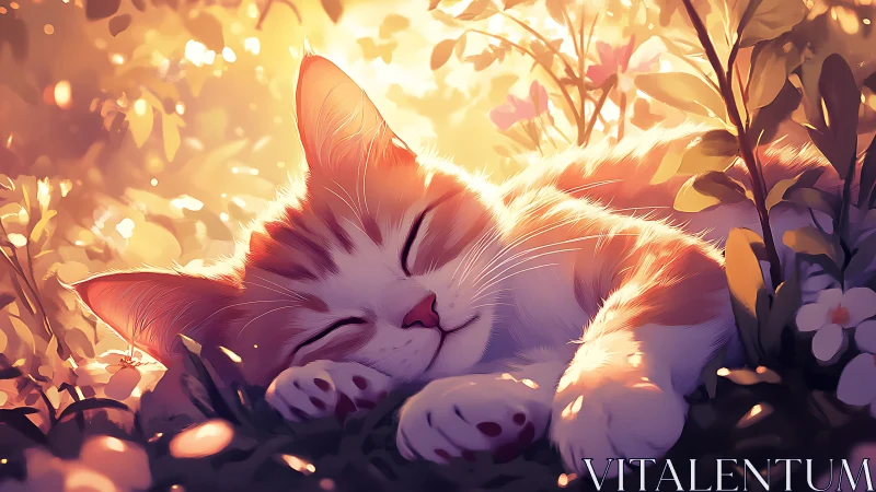 Rendered feline subject demonstrates advanced volumetric lighting with chromatic warm-temperature il