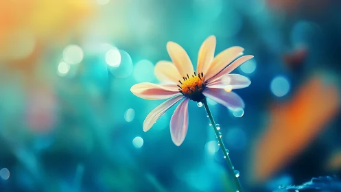 Petal-bright whisper leans into a dreamy turquoise sunrise