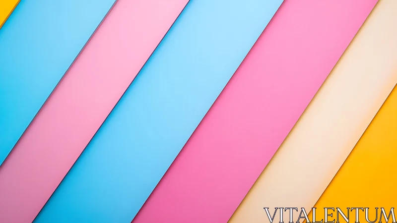 Playful pastel stripes create a bright, uplifting mood